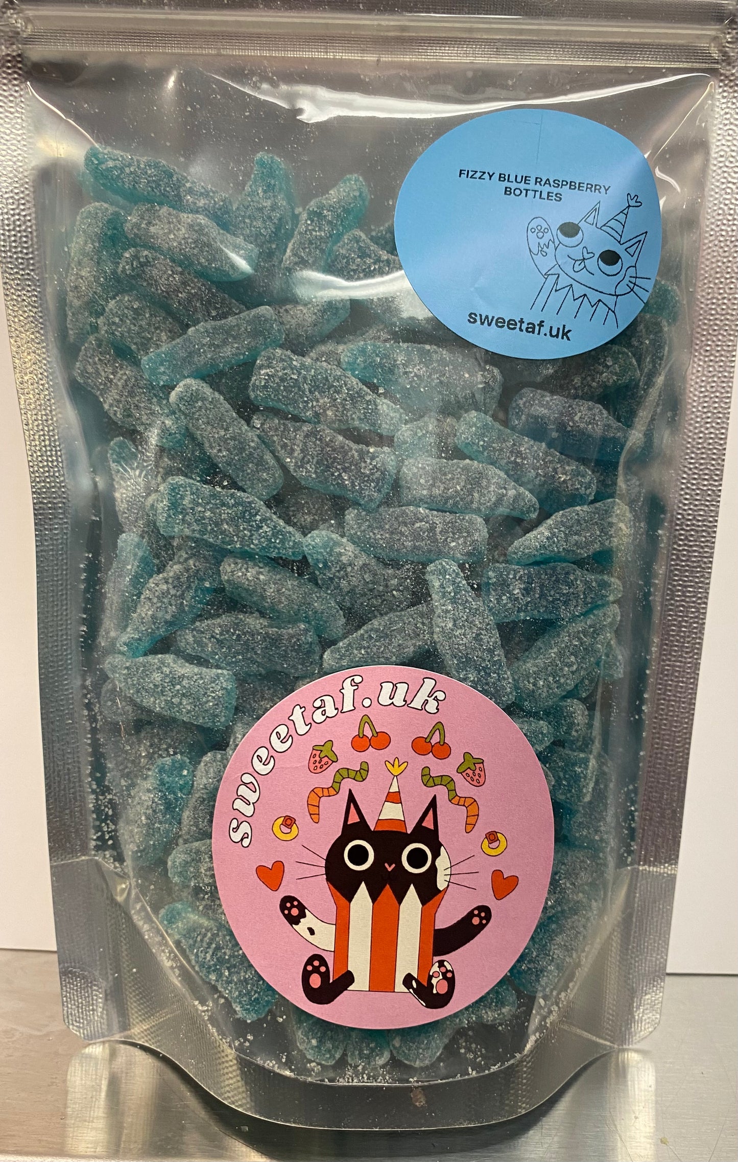 Fizzy Blue Raspberry Bottles 400g