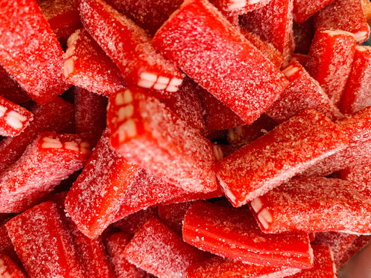 Fizzy Strawberry Bricks 400g