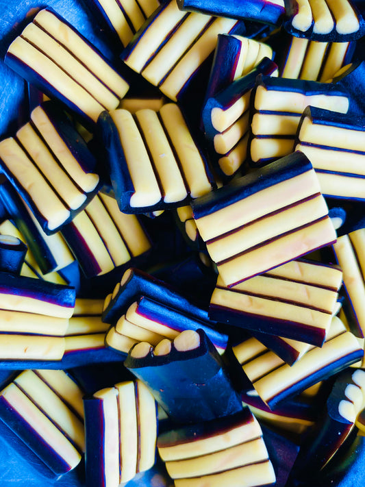 Finnish Liquorice Banana Stripes